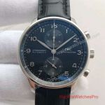 Swiss Replica IWC Portugieser Chronograph Watch Black Dial - IW371447